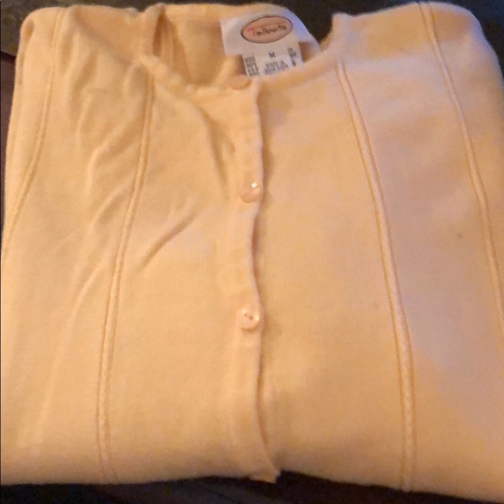 Talbots yellow long sleeve cardigan